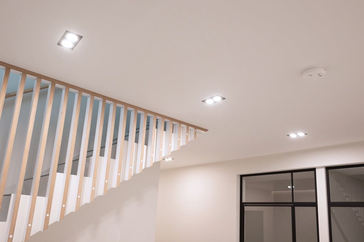 The frames of the TuplaKanttluchten match the colour of the door frames. © LedStore.fi